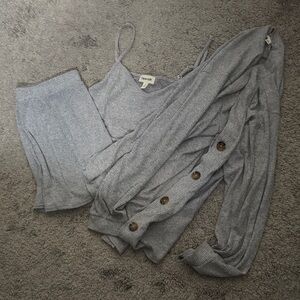 Open Edit Gray Women's Pajama Set